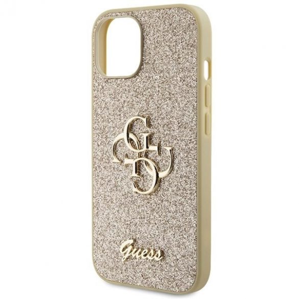 Guess GUHCP15SHG4SGD iPhone 15 / 14 / 13 6,1" złoty/aurie hardcase Glitter Script Big 4G