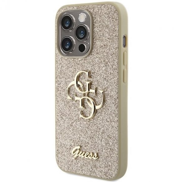 Guess GUHCP15LHG4SGD iPhone 15 Pro 6,1 zloty/husă rigidă aurie Glitter Script Big 4G"