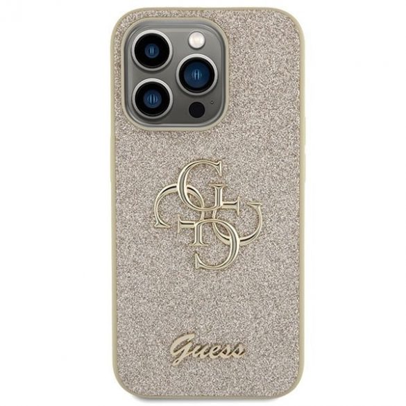 Guess GUHCP15LHG4SGD iPhone 15 Pro 6,1 zloty/husă rigidă aurie Glitter Script Big 4G"