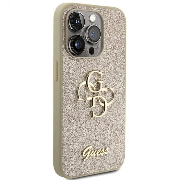 Guess GUHCP15LHG4SGD iPhone 15 Pro 6,1 zloty/husă rigidă aurie Glitter Script Big 4G"