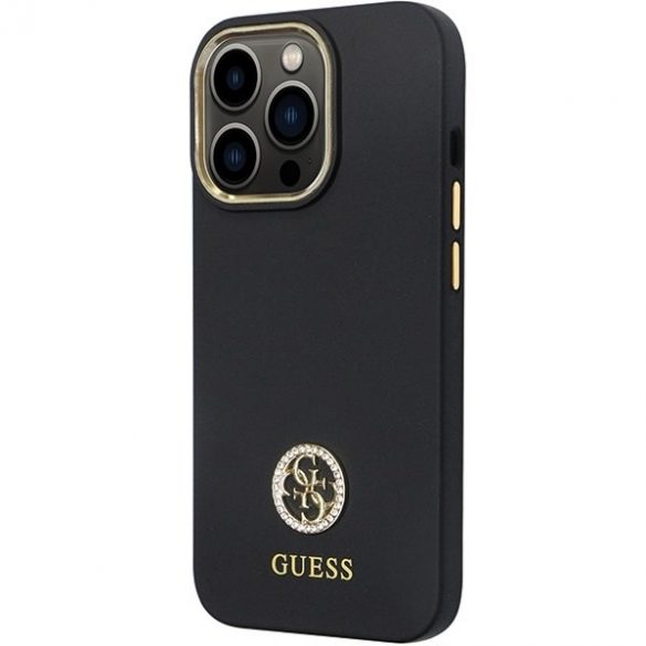 Guess GUHCP13LM4DGPK iPhone 13 Pro / 13 6.1 negru / negru hard Husă Silicone Logo Strass 4G"