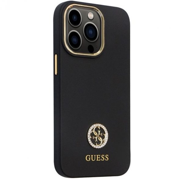 Guess GUHCP13LM4DGPK iPhone 13 Pro / 13 6.1 negru / negru hard Husă Silicone Logo Strass 4G"