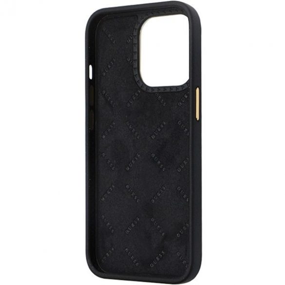 Guess GUHCP13LM4DGPK iPhone 13 Pro / 13 6.1 negru / negru hard Husă Silicone Logo Strass 4G"