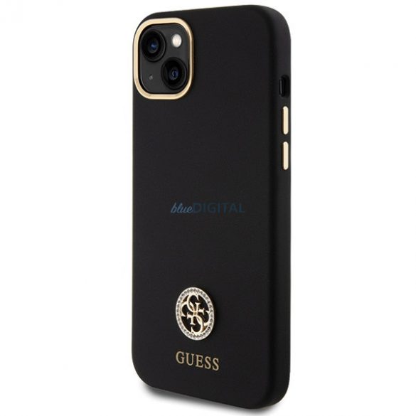 Guess GUHCP15M4DGPK iPhone 15 Plus 6.7 carcasă rigidă/neagră Silicone Logo Strass 4G"