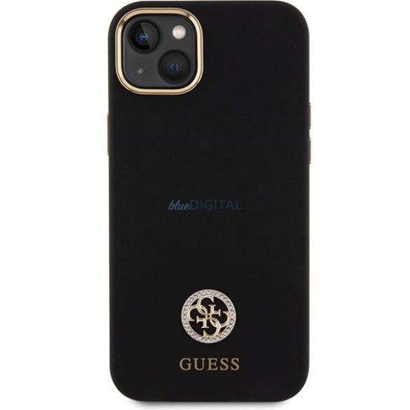 Guess GUHCP15M4DGPK iPhone 15 Plus 6.7 carcasă rigidă/neagră Silicone Logo Strass 4G"