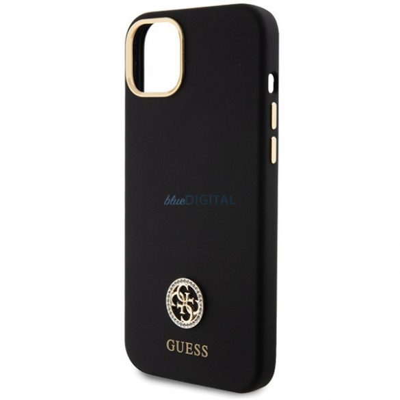 Guess GUHCP15M4DGPK iPhone 15 Plus 6.7 carcasă rigidă/neagră Silicone Logo Strass 4G"