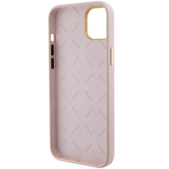 Guess GUHCP15M4DGPP iPhone 15 Plus / 14 Plus 6.7" roz deschis/roz hard Husă Silicone Logo Strass 4G