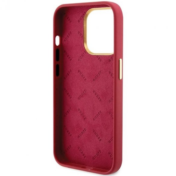 Guess GUHCP15XSMBSLM iPhone 15 Pro Max 6.7 magenta hardcase Silicon Script Metal Logo & Frame"