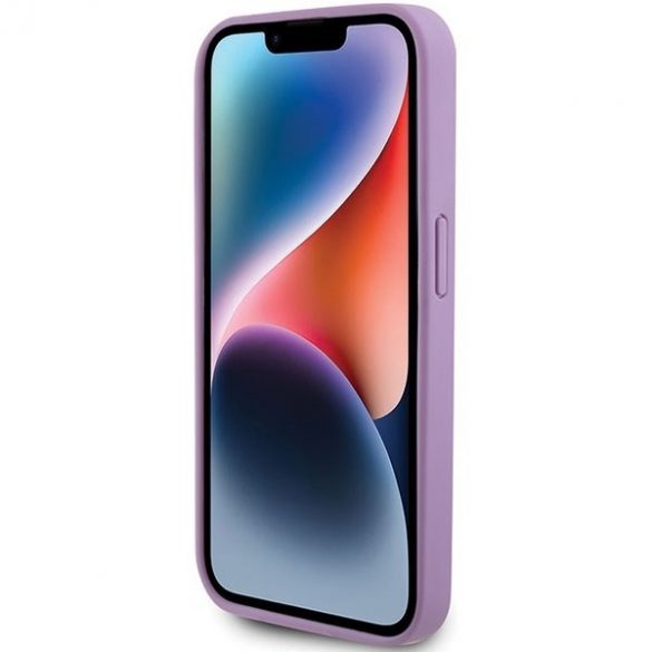 Guess GUHCP15XP4EPMU iPhone 15 Pro Max 6.7 fioletowy/purpuriu deschis Husă rigidă Piele 4G Ștampilată"