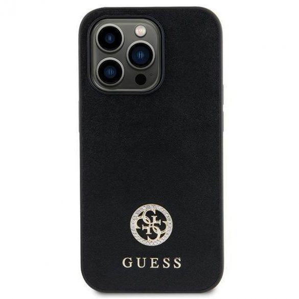 Guess GUHCN61PS4DGPK iPhone 11 / Xr 6.1 negru/negru hard Husă Strass Metal Logo"