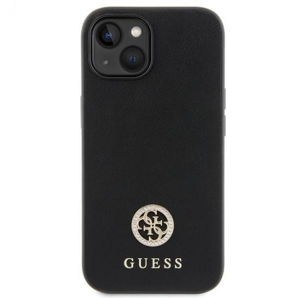 Guess GUHCP15SPS4DGPK iPhone 15 / 14 / 13 6.1" carcasa rigidă/neagră Logo Strass Metal