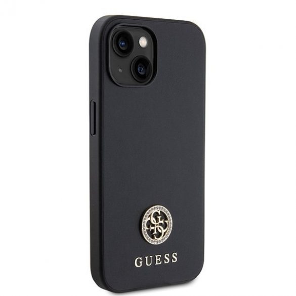 Guess GUHCP15SPS4DGPK iPhone 15 / 14 / 13 6.1" carcasa rigidă/neagră Logo Strass Metal