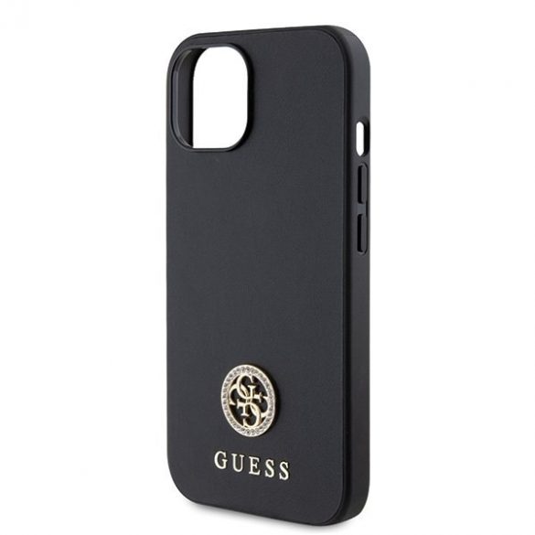 Guess GUHCP15SPS4DGPK iPhone 15 / 14 / 13 6.1" carcasa rigidă/neagră Logo Strass Metal