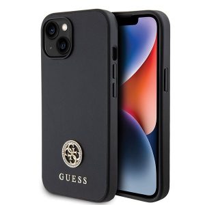 Guess GUHCP15MPS4DGPK iPhone 15 Plus / 14 Plus 6,7" carcasa rigidă neagră Strass Metal Logo