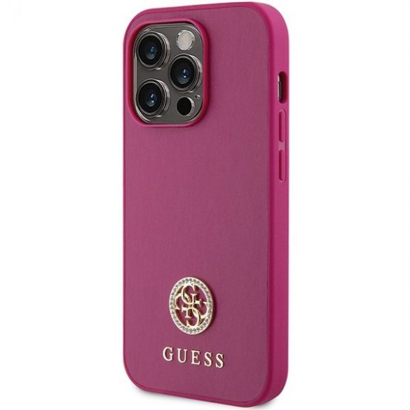 Guess GUHCP15LPS4DGPP iPhone 15 Pro 6.1 rożowy/roz Hardcase Strass Metal Logo"