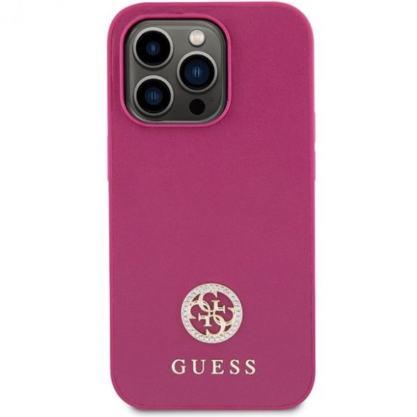 Guess GUHCP15LPS4DGPP iPhone 15 Pro 6.1 rożowy/roz Hardcase Strass Metal Logo"