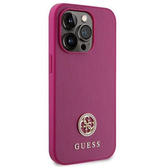 Guess GUHCP15LPS4DGPP iPhone 15 Pro 6.1 rożowy/roz Hardcase Strass Metal Logo"