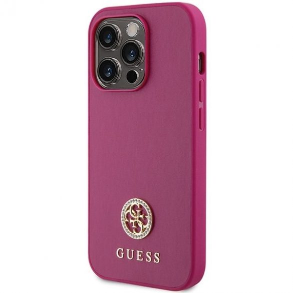 Guess GUHCP15XPS4DGPP iPhone 15 Pro Max 6.7 rożowy/roz husă rigidă Strass Metal Logo"