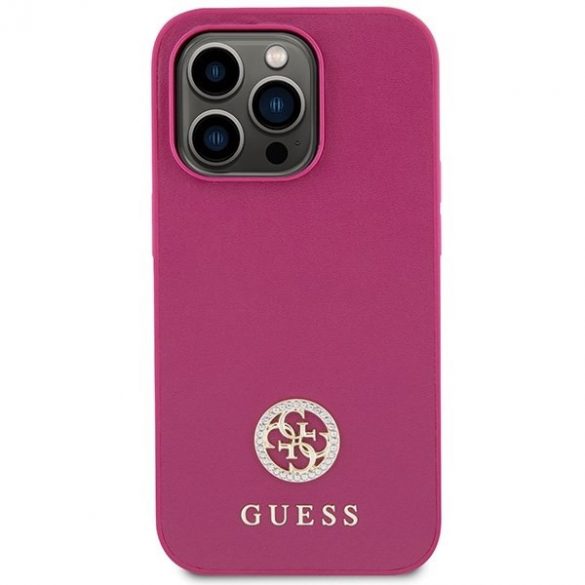 Guess GUHCP15XPS4DGPP iPhone 15 Pro Max 6.7 rożowy/roz husă rigidă Strass Metal Logo"