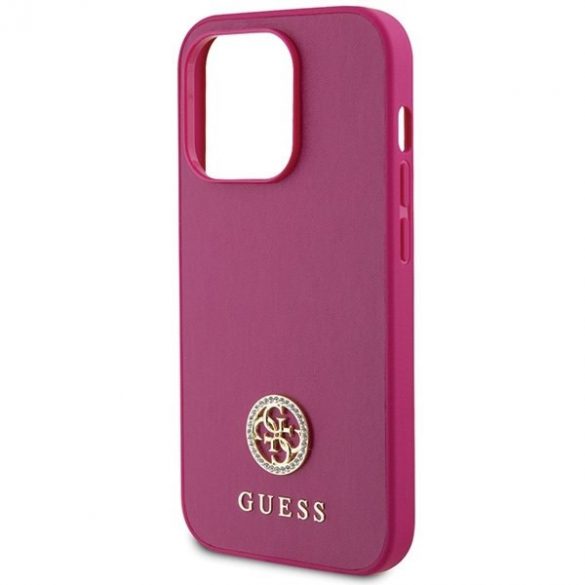 Guess GUHCP15XPS4DGPP iPhone 15 Pro Max 6.7 rożowy/roz husă rigidă Strass Metal Logo"