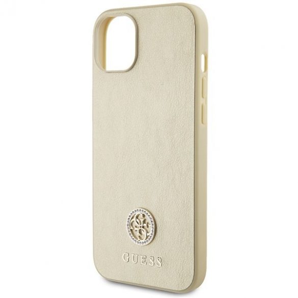 Guess GUHCP15SPS4DGPD iPhone 15 / 14 / 13 6.1" złoty/aurie Hardcase Piele 4G Metal Logo Strass