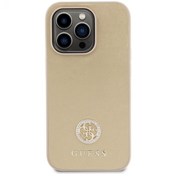 Guess GUHCP15LPS4DGPD iPhone 15 Pro 6,1 zloty/aurie husă rigidă Strass Metal Logo"