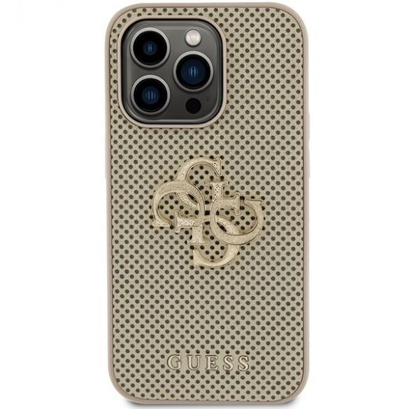 Guess GUHCP15LPSP4LGD iPhone 15 Pro 6,1 zloty/carcasă rigidă aurie Perforated 4G Glitter"