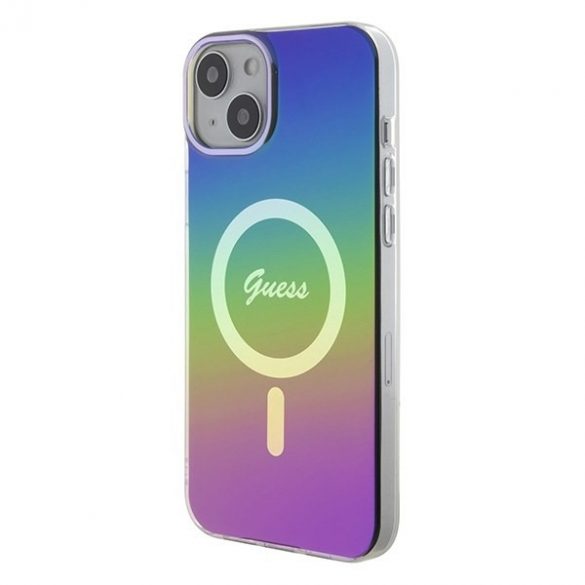 Guess GUHMP15SHITSK iPhone 15 / 14 / 13 6.1" wielokolorowy/curcubeu hardcase IML Iridescent MagSafe