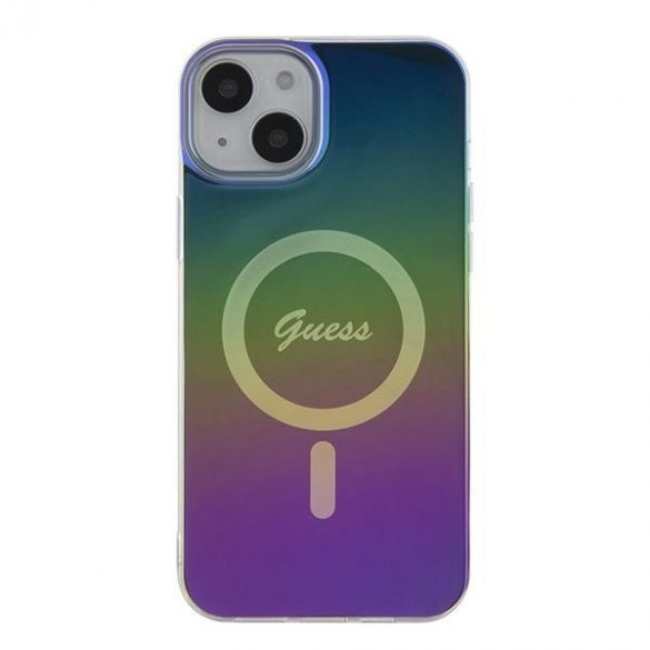 Guess GUHMP15SHITSK iPhone 15 / 14 / 13 6.1" wielokolorowy/curcubeu hardcase IML Iridescent MagSafe