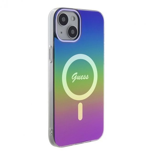 Guess GUHMP15SHITSK iPhone 15 / 14 / 13 6.1" wielokolorowy/curcubeu hardcase IML Iridescent MagSafe