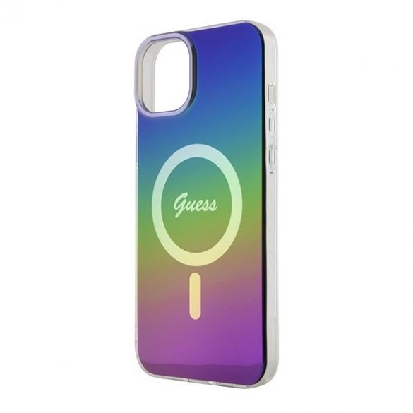 Guess GUHMP15SHITSK iPhone 15 / 14 / 13 6.1" wielokolorowy/curcubeu hardcase IML Iridescent MagSafe