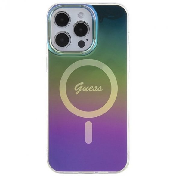 Guess GUHMP15LHITSK iPhone 15 Pro 6.1 carcasă rigidă/neagră IML Iridescent MagSafe"