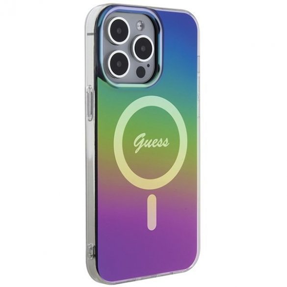 Guess GUHMP15LHITSK iPhone 15 Pro 6.1 carcasă rigidă/neagră IML Iridescent MagSafe"