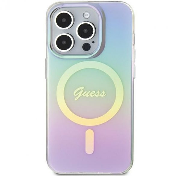 Guess GUHMP15LHITSU iPhone 15 Pro 6.1 husă rigidă fioletowy/violet IML Iridescent MagSafe"