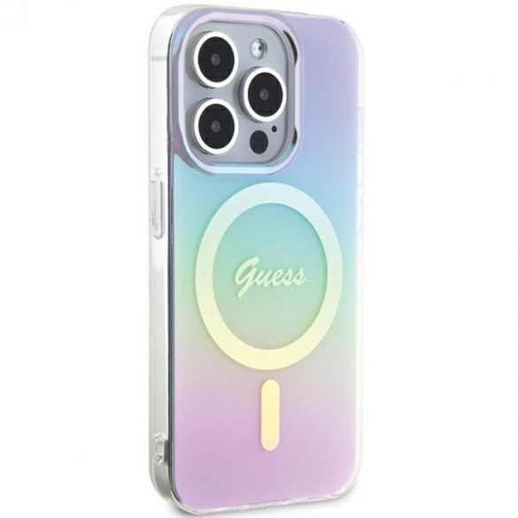 Guess GUHMP15LHITSU iPhone 15 Pro 6.1 husă rigidă fioletowy/violet IML Iridescent MagSafe"