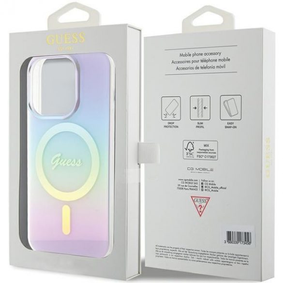 Guess GUHMP15XHITSU iPhone 15 Pro Max 6,7 fioletowy/purpuriu hardcase IML Iridescent MagSafe"