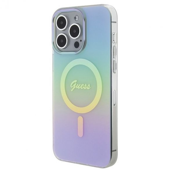 Guess GUHMP15LHITSQ iPhone 15 Pro 6.1 turkusow/turcoaz hardcase IML Iridescent MagSafe"