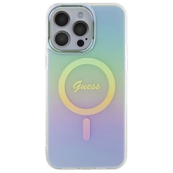 Guess GUHMP15LHITSQ iPhone 15 Pro 6.1 turkusow/turcoaz hardcase IML Iridescent MagSafe"