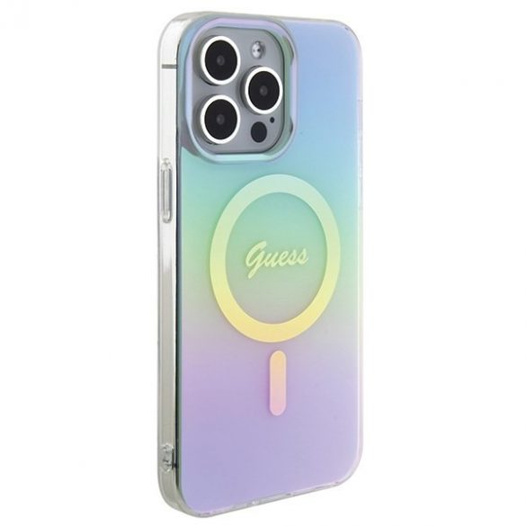 Guess GUHMP15LHITSQ iPhone 15 Pro 6.1 turkusow/turcoaz hardcase IML Iridescent MagSafe"