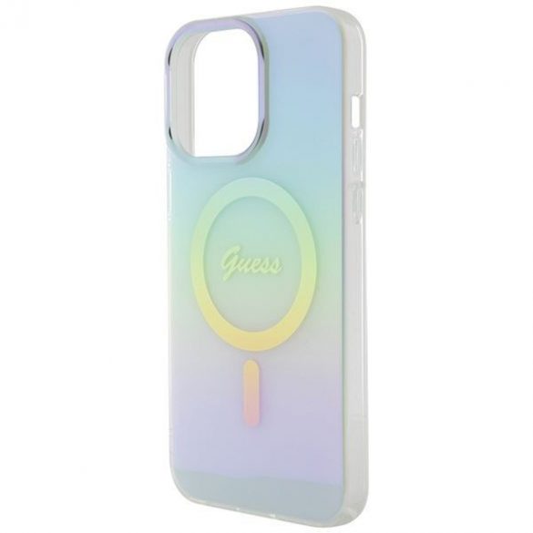 Guess GUHMP15LHITSQ iPhone 15 Pro 6.1 turkusow/turcoaz hardcase IML Iridescent MagSafe"