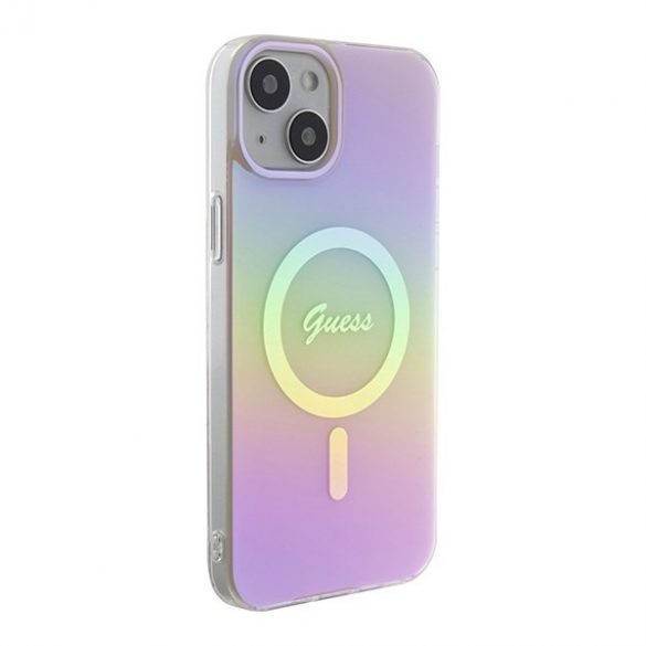 Guess GUHMP15MHITSP iPhone 15 Plus / 14 Plus 6.7" rożowy/roz hardcase IML Iridescent MagSafe