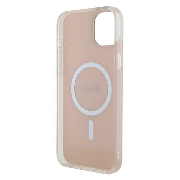 Guess GUHMP15MHITSP iPhone 15 Plus / 14 Plus 6.7" rożowy/roz hardcase IML Iridescent MagSafe