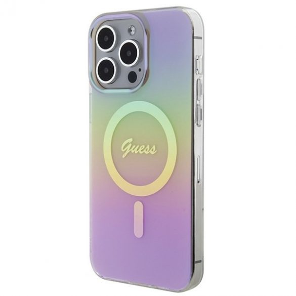 Guess GUHMP15LHITSP iPhone 15 Pro 6.1 rożowy/roz husă rigidă IML Iridescent MagSafe"