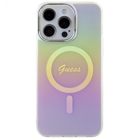 Guess GUHMP15LHITSP iPhone 15 Pro 6.1 rożowy/roz husă rigidă IML Iridescent MagSafe"