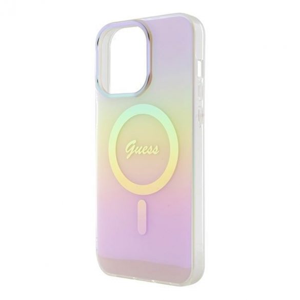 Guess GUHMP15XHITSP iPhone 15 Pro Max 6.7 rożowy/roz husă rigidă IML Iridescent MagSafe"