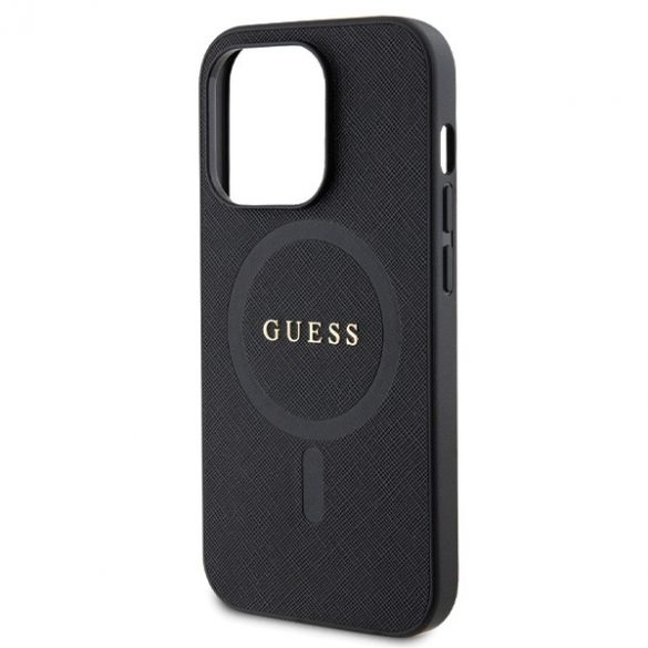 Guess GUHMP14LPSAHMCK iPhone 14 Pro 6.1 negru / negru hard Husă Saffiano MagSafe"