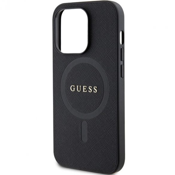 Guess GUHMP14XPSAHMCK iPhone 14 Pro Max 6.7 carcasă rigidă/neagră Saffiano MagSafe"