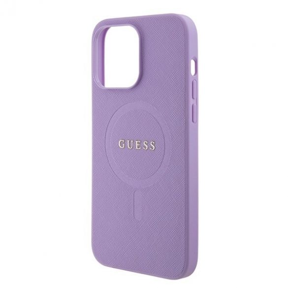 Guess GUHMP15LPSAHMCU iPhone 15 Pro 6.1 fioletowy/violet hardcase Saffiano MagSafe"