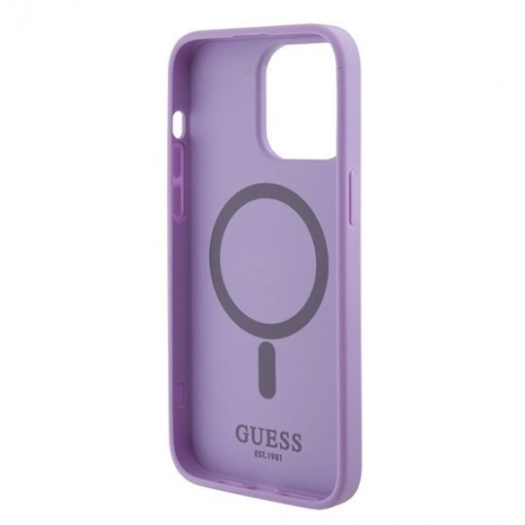 Guess GUHMP15LPSAHMCU iPhone 15 Pro 6.1 fioletowy/violet hardcase Saffiano MagSafe"