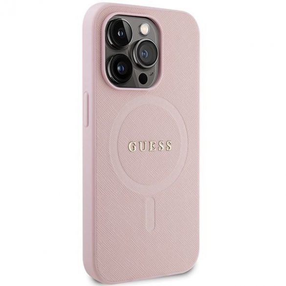 Guess GUHMP13LPSAHMCP iPhone 13 Pro / 13 6,1 roz/roz hard Husă Saffiano MagSafe"